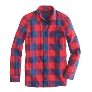 J.Crew Flannel Shirt in Red/Blue Buffalo Size 10